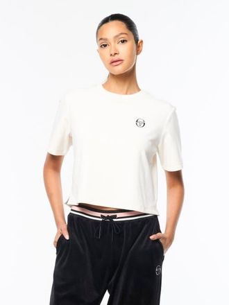 Sergio Tacchini Adele Velour T-shirt in Gardenia at Nordstrom, Size Xx-Large