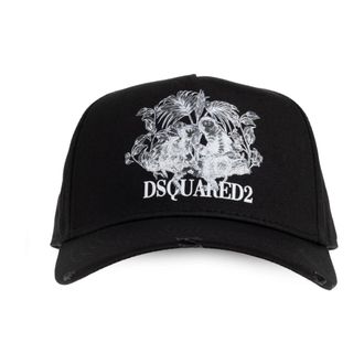 Dsquared2 The Cap - Heren - Petten - Zwart - ONE Size - Katoen - Accessoires