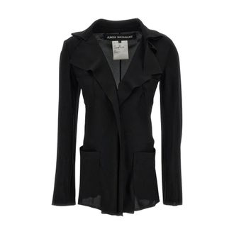 Junya Watanabe Blazers, female, Black, Size: S Giacca in tessuto fluido
