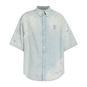 Acne Studios Vintage Effect Denim Shirt - male - Acne Studios - Denim Shirts - Blue - M - Shirts