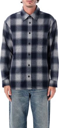 A.P.C. All-Over Check Patterned Dropped Shoulder Overshirt