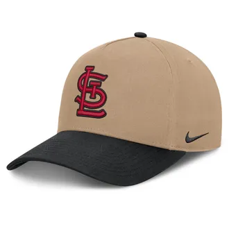 Nike St. Louis Cardinals Rise Nike Mens MLB A-Frame Trucker Adjustable Hat in Brown | NB1D0A3USCN-TZD
