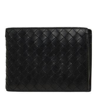 Bottega Veneta Black Intrecciato Wallet (Bi-Fold) (Pre-Owned)