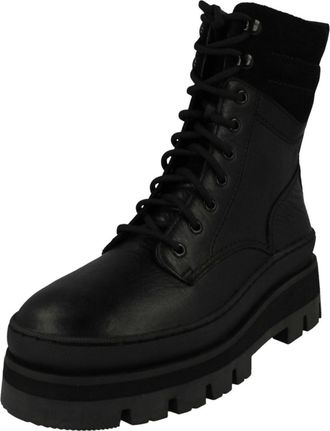 Clarks Orianna 2 Hike Leather Boots In Black Standard Fit Size 5.5