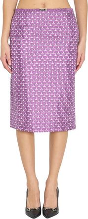 Gucci Purple Printed Knee Length Skirt