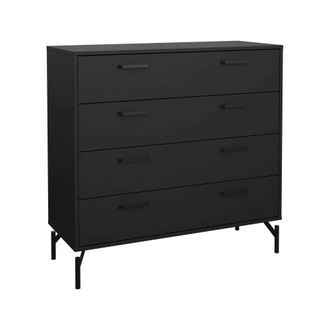 Dmora Cajonera Constance, C&oacute;moda Multiusos, C&oacute;moda De Dormitorio, Gabinete Con Cajones, 99x40 H96 Cm, Negro - Dmora