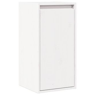 vidaXL Vidaxl - Armario De Pared De Madera Maciza De Pino Blanco 30x30x100 Cm