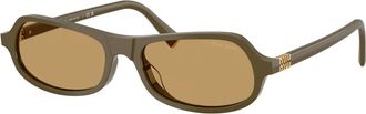 Miu Miu MU B10Su Zonnebril - unisex - Zonnebrillen - Groen - 55 MM - Accessoires