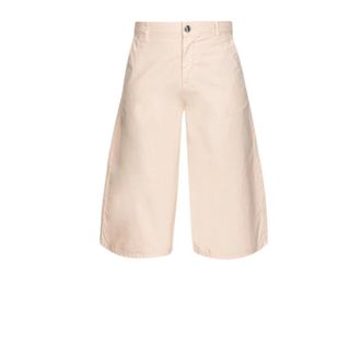 Pinko Pinko, Dames, Korte broeken, Beige, Maat: 2XS Gabardine