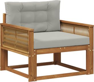 vidaXL Sof&aacute; Intermedio De Exterior Madera De Acacia S&oacute;lida Vidaxl