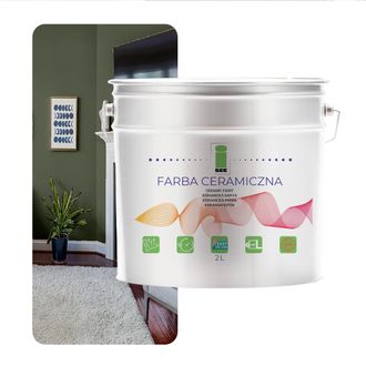 OEM Pintura Cer&aacute;mica Para Pared Lavable Verde Oliva 2l Resistente A Las Manchas
