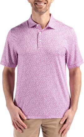 Cutter & Buck Pike Flora Print Polo in Gelato at Nordstrom, Size Xxx-Large