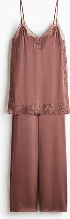 H&M Satinpyjama - Red