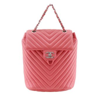 Chanel Pink Leather Backpack (Pre-Owned)