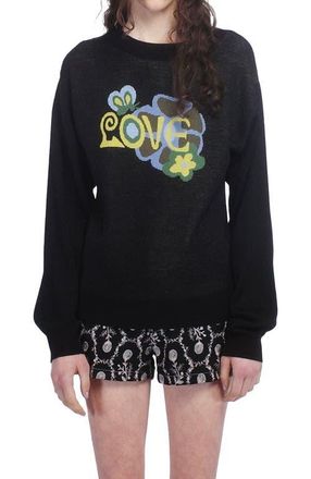 Anna Sui Love Knitwear Sweater in Black Multi at Nordstrom, Size Medium