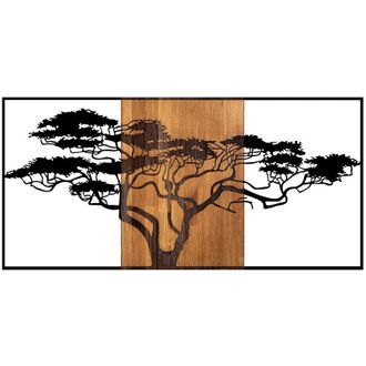 Asir Group LLC Accesorio Decorativo De Pared De Madera Accessory Negro Nuez