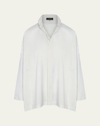 Eskandar Cotton Slim A-Line Shirt