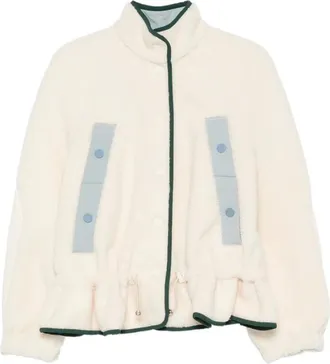 Stine Goya Jassen, Dames, Beige, S, Polyester, Dropped Shoulder Gathered Jacket