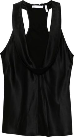 Helmut Lang Top con scollo a U - Nero