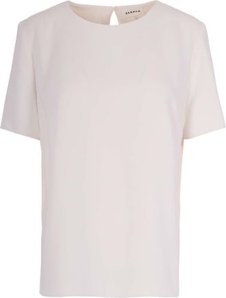 P.A.R.O.S.H. Basic White Cady Blouse