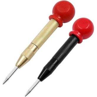 OEM Punzones Centrales Autom&aacute;ticos De 13 Cm, De Acero, De Impacto Autom&aacute;tico, Ajustables, Con Tapa, De Precisi&oacute;n Para Metal Y Madera - Oro Y Negro - Crezu