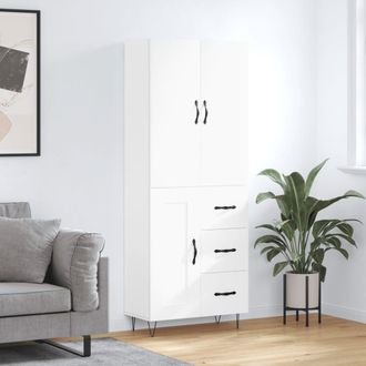 Berkfield Home Highboard White 69.5x34x180 cm Engineered Wood