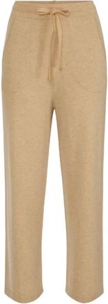 Elisabetta Franchi Stijlvolle Broek voor Vrouwen - Dames - Straight fit broeken - Beige - L - Broeken