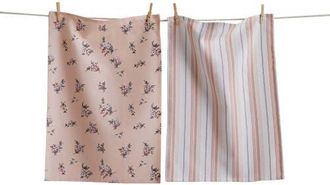 Tag Peach Roses Dishtowel S/2 Peach Cotton Everyday in Pink at Nordstrom