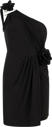 Philipp Plein Mini Jurk Bloemen Piercing - Dames - Feestkleedjes - Zwart - XL - Kleedjes
