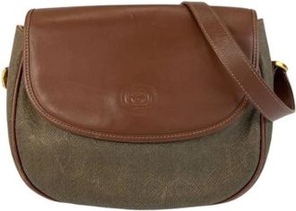 Gucci Borsa a tracolla vintage in pelle e tela Pre-owned - - Pre-owned - Donna - Marrone - ONE SIZE