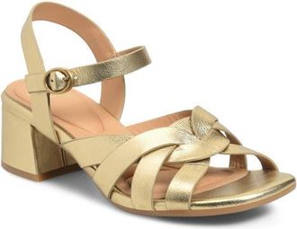 S&ouml;fft Lindsey Ankle Strap Sandal in Gold at Nordstrom, Size 8.5