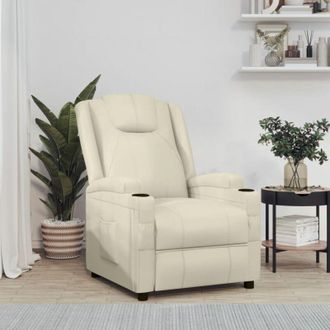 vidaXL Vidaxl - Poltrona Reclinabile Bianco Crema in Similpelle