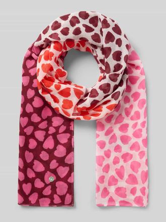 Codello Schal in semitransparentem Design mit Logo-Applikation in Pink, Gr&ouml;&szlig;e 1