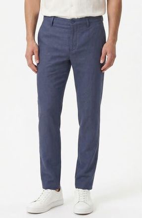 Onia Linen Blend Flat Front Pants in Vintage Indigo at Nordstrom Rack, Size 40