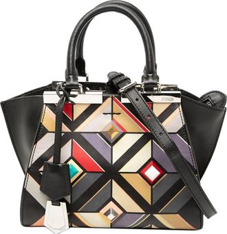 Fendi Pre-owned Fendi Mini Calfskin Studded Geometric 3Jours Satchel Ladies LHJJB7TNX70Q7IKO