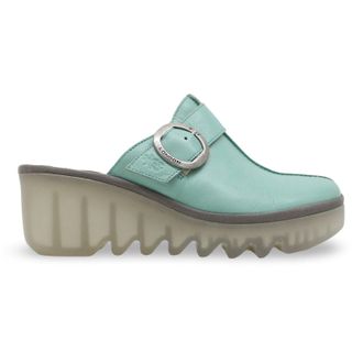 FLY London BLOK586FLY Mousse Leather Womens Heels Sandals - Spearmint - Size:UK 5