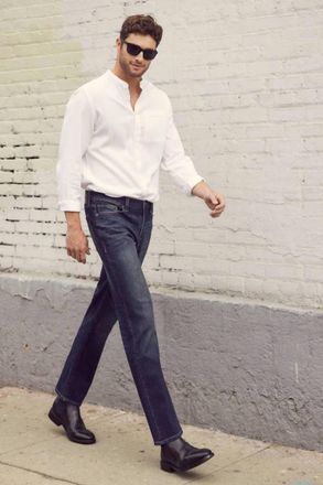 Kancan Carter Slim Straight Jeans In Indigo