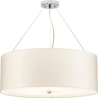 Netlighting Pearce 26 Cylindrical Pendant with Polished Chrome Ceiling Pan