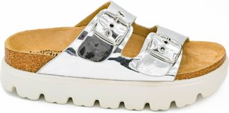 Corkys Footwear Womens Rumor Has It Platform Sandals In Silver Mirror Metallic