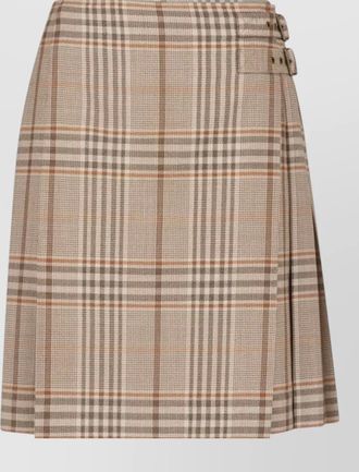 Burberry wool pleated midi skirt