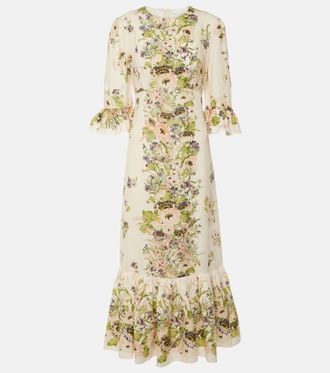 Zimmermann Illuminate floral linen midi dress from $1,445.00