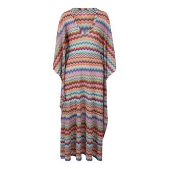 Missoni Kimonos, female, Multicolor, Size: S Batwing Sleeve Beach Caftan