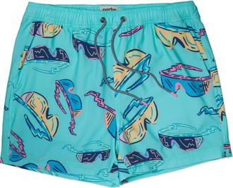 Party Pants Blockers Happy Hour 7-inch Swim Trunks in Mint Green at Nordstrom, Size Xx-Large