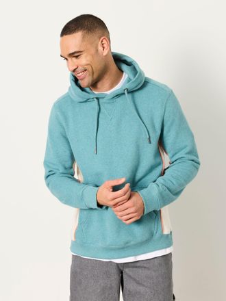 Fat Face FatFace Brooke Teal Blue Colourblock Hoodie