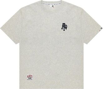 Aape By A Bathing Ape T-shirt in cotone con logo - Grigio