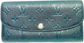 Louis Vuitton Noir Leather Long Wallet (Bi-Fold) (Pre-Owned)