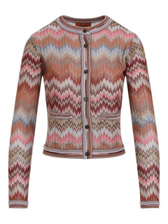 Missoni button-up cardigan - women - Viscose - 40 - Brown