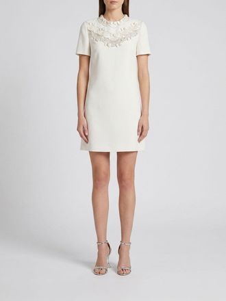 Valentino Mini abito A-line in seta con fiocchi e strass all-over