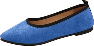 Generic Blue Womens Slip-On Flats with Soft Interior, Breathable Construction, Comfortable for Long Wear, Ideal for Casual and Office Use