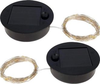 OEM Repuesto Para Faroles Solares - Cubierta Para Panel Solar - Reparaci&oacute;n De Iluminaci&oacute;n De Jard&iacute;n - Con Cable De 30 Led - 7 Cm De Di&aacute;metro - Negro